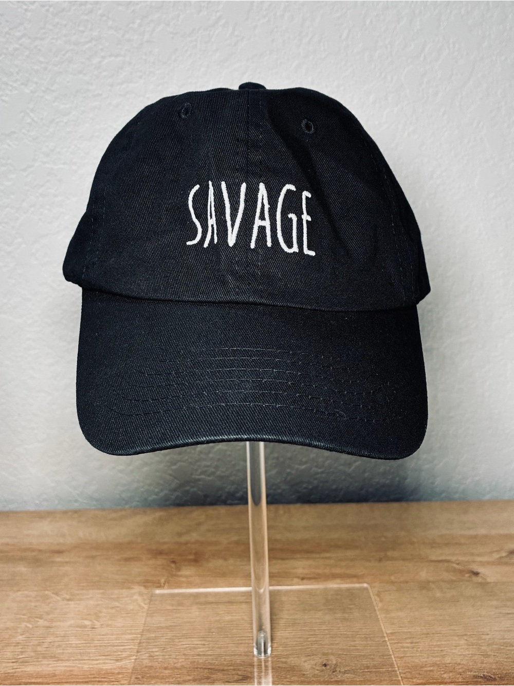 Savage Embroidered Black Cap - David and Young